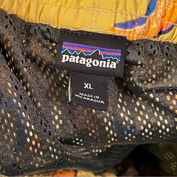 Patagonia Men's Baggies Longs 7” Shorts Melons Surfboard Yellow XL - Picture 5 of 11